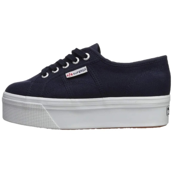 Superga 2790 Navy Platform Lace up Sneaker 9.5 - Picture 9 of 10